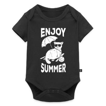 Enjoy the summer - Baby Premium short-sleeve bodysuit - black - Front