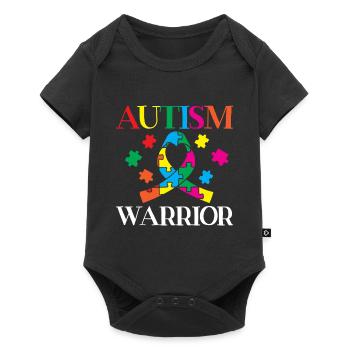 Autism Warrior Autistic Ninja Asperger Syndrome - Baby Premium short-sleeve bodysuit - black - Front