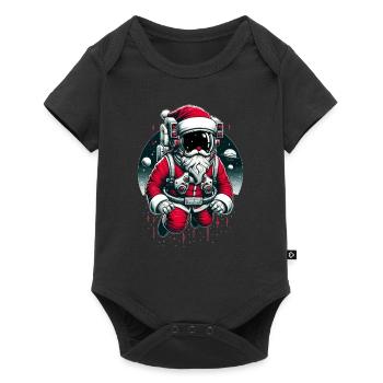 Santa Claus in space - Baby Premium short-sleeve bodysuit - black - Front