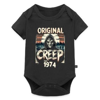 Vintage Creep Since 1974 - Retro Horror Birthday - Baby Premium short-sleeve bodysuit - black - Front