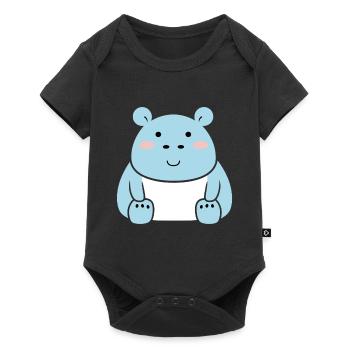 Love Little Hippopotamus - Baby Premium short-sleeve bodysuit - black - Front