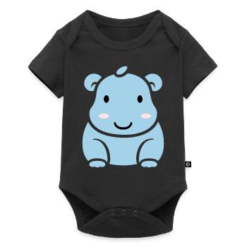 Love Little Hippopotamus - Baby Premium short-sleeve bodysuit - black - Front