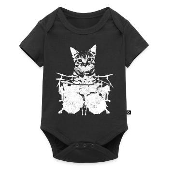 Drummer Drummer Gift Vintage - Baby Premium short-sleeve bodysuit - black - Front