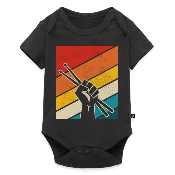 Drummer Drummer Gift Vintage - Baby Premium short-sleeve bodysuit - black - Front