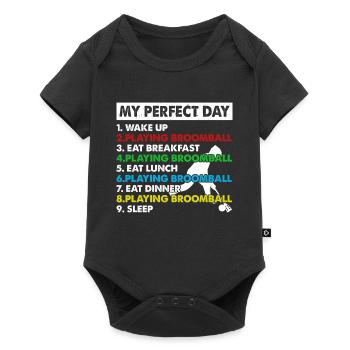 Broomball Player Broomball Sport Broomball Day Pla - Baby Premium Kurzarmbody - Schwarz - Vorne