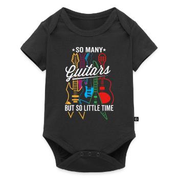 So Many Guitars, But So Little Time - Baby Premium short-sleeve bodysuit - black - Front