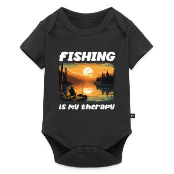 Fishing, Leisure, Contemplative, Quiet, Nature Experience - Baby Premium short-sleeve bodysuit - black - Front