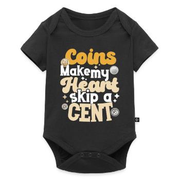 Funny coin collection for coin collectors and - Baby Premium short-sleeve bodysuit - black - Front