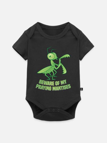 Gottesanbeterin-kostüm Futtergehege - Baby Premium Kurzarmbody - Schwarz