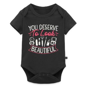 Beautician You Deserve To Look - Baby Premium Kurzarmbody - Schwarz - Vorne