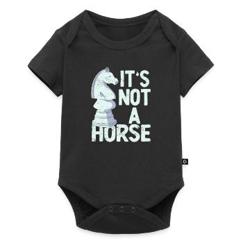 It's Not A Horse Schachspieler Ritter Lustige - Baby Premium Kurzarmbody - Schwarz - Vorne