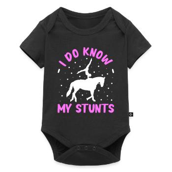 Voltige, Equitation, Dressage - Body à manches courtes Premium Bébé - noir - Devant