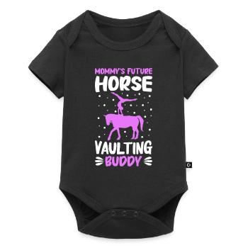 Voltige, Equitation, Dressage - Body à manches courtes Premium Bébé - noir - Devant