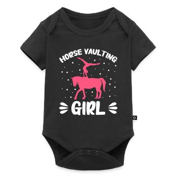 Voltige, Equitation, Dressage - Body à manches courtes Premium Bébé - noir - Devant