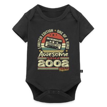 Jahrgang 2002 Original Retro Geburtstagsgeschenk - Baby Premium Kurzarmbody - Schwarz - Vorne