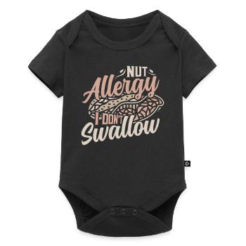 Nut Allergy I Don't Swallow Awareness Nut Allergic - Baby Premium Kurzarmbody - Schwarz - Vorne