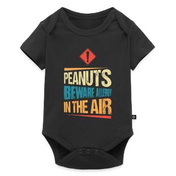 Peanuts Beware Allergy in The Air Awareness Nut Al - Baby Premium short-sleeve bodysuit - black - Front