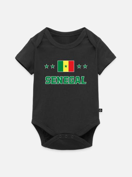 Senegal - Baby Premium Kurzarmbody - Schwarz