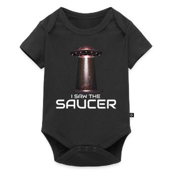 Alien, OVNI, UAP, Espace, Objet volant de l’espace - Body à manches courtes Premium Bébé - noir - Devant