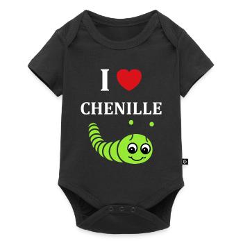 Chenilles insecte Amour petite chenille - Body à manches courtes Premium Bébé - noir - Devant