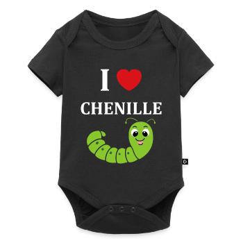 Chenilles insecte Amour petite chenille - Body à manches courtes Premium Bébé - noir - Devant