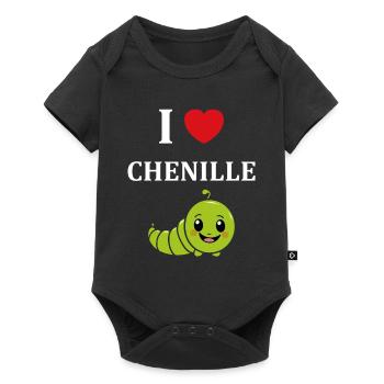 Chenilles insecte Amour petite chenille - Body à manches courtes Premium Bébé - noir - Devant