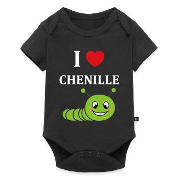 Chenilles insecte Amour petite chenille - Body à manches courtes Premium Bébé - noir - Devant