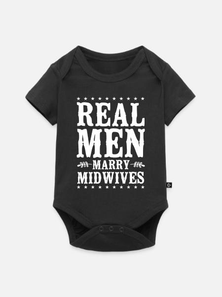 Nurse Midwife Birth Worker - Baby Premium Kurzarmbody - Schwarz