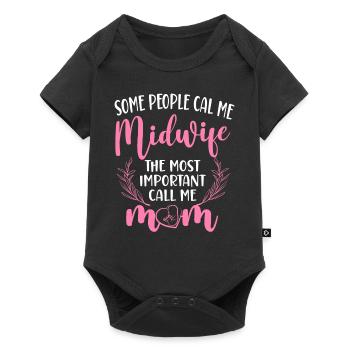 Infirmière Sage-femme Accoucheuse Maman - Body à manches courtes Premium Bébé - noir - Devant