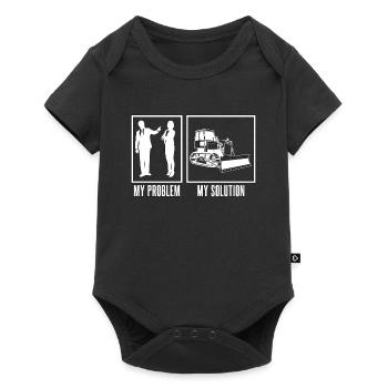 Conducteur de bulldozer Mon problème Mon pictogramme Maman Papa - Body à manches courtes Premium Bébé - noir - Devant