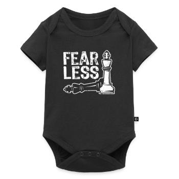 Fearless Funny Chess Player Pieces Tableau de stratégie - Body à manches courtes Premium Bébé - noir - Devant