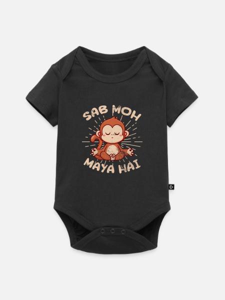 Meditation - Baby Premium Kurzarmbody - Schwarz