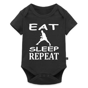 Tennis de table jouer Joueur de tennis de table cadeau - Body à manches courtes Premium Bébé - noir - Devant