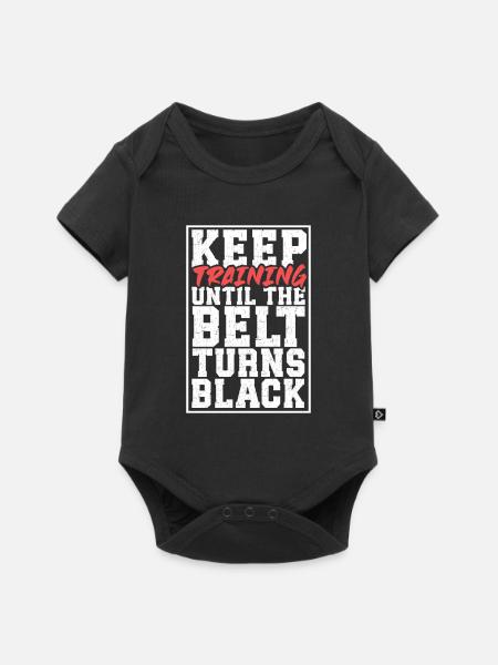 Bis der Gürtel schwarz wird - Kampfsport - Premium kortærmet baby-body  - sort