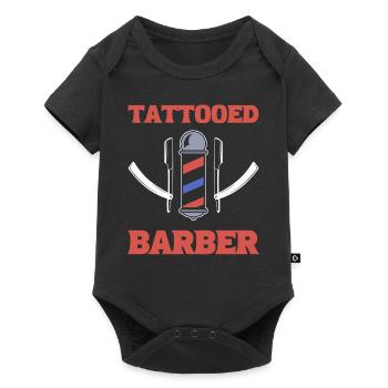 Tattooed Barber Gent's Friseur - Baby Premium Kurzarmbody - Schwarz - Vorne