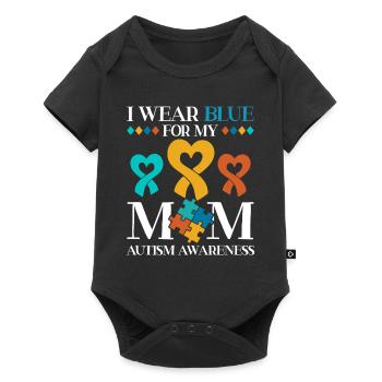 I'm wearing blue for my mom - Baby Premium short-sleeve bodysuit - black - Front