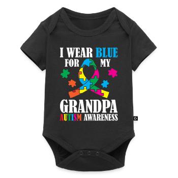 I wear blue for my grandpa. Support - Baby Premium short-sleeve bodysuit - black - Front