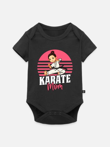 Karate Mama - Baby Premium Kurzarmbody - Schwarz