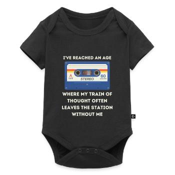 Dicton rétro sarcastique de l’âge - Body à manches courtes Premium Bébé - noir - Devant
