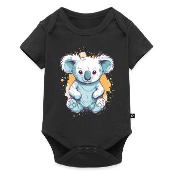 Cute Anime Style Koala Kawaii - Baby Premium short-sleeve bodysuit - black - Front