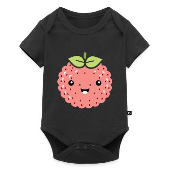 Fruit Humour petit litchi - Body à manches courtes Premium Bébé - noir - Devant