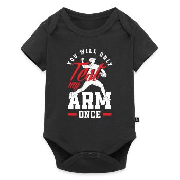 Funny Baseball - Baby Premium short-sleeve bodysuit - black - Front