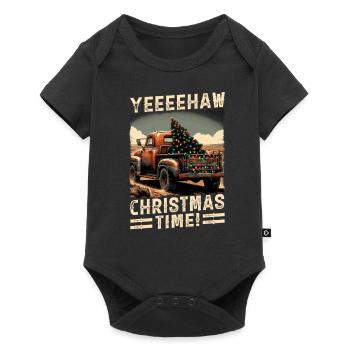 Yeehaw It's Christmas Time – Pick-up truck - Baby Premium short-sleeve bodysuit - black - Front