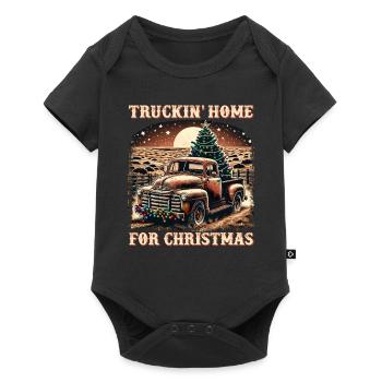 Truckin Home For Christmas – Pick-up-truck - Baby Premium short-sleeve bodysuit - black - Front