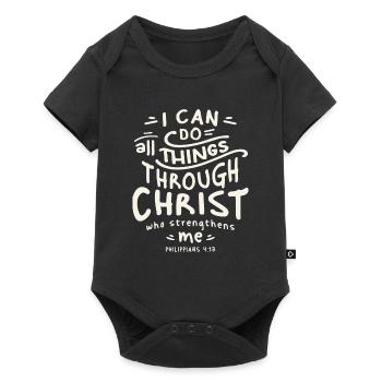 All Things Possible - Philippians 4:13 Christian - Baby Premium short-sleeve bodysuit - black - Front