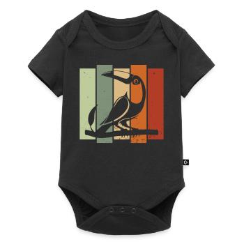 Toucan Retro Birdwatching Bird Watcher - Baby Premium short-sleeve bodysuit - black - Front