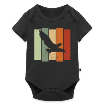 Falcon Retro Birdwatching Bird Watcher - Baby Premium short-sleeve bodysuit - black - Front