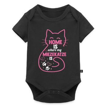 Katze Miezekatze Katzenliebhaber Katzenbesitzer Ka - Baby Premium Kurzarmbody - Schwarz - Vorne