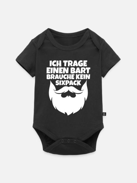 Bärtig Bartträger Schnurrbart Bart - Baby Premium Kurzarmbody - Schwarz