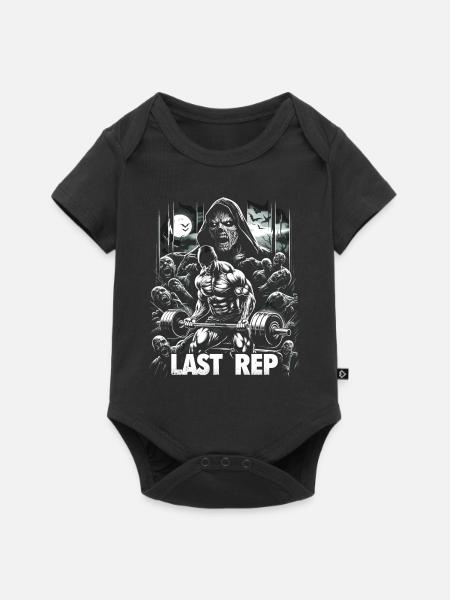 Last Rep 80s Slasher Bodybuilding - Baby Premium Kurzarmbody - Schwarz